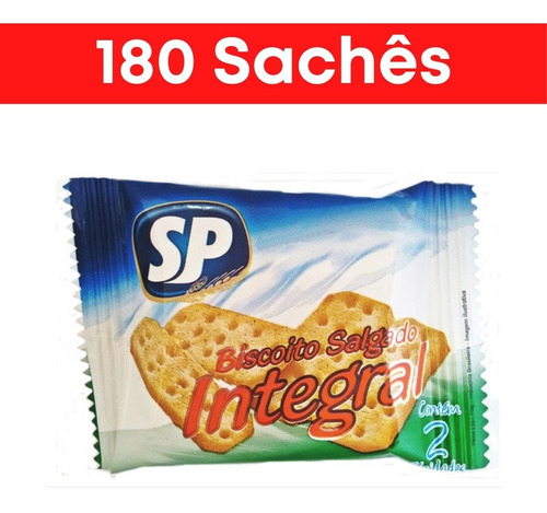 Biscoito Salgado Integral Sp 180 Sachês