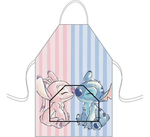 Delantal Cocina Mediano Para Niños Mini Chef Personalizado Stich Y Angel 13 Personalizado