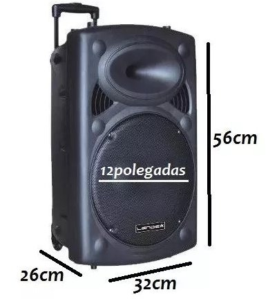 Caixa Som 2800w Amplificada Sub 12 Pol Bluetooth  Fm Usb Mp3