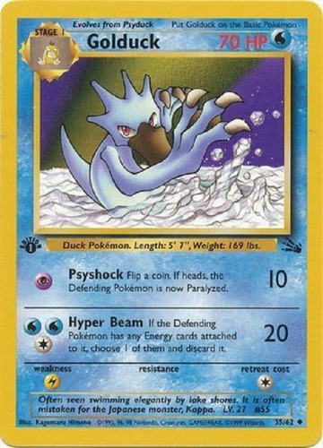 Golduck 35/62 Poco Comun Pokemon Tcg