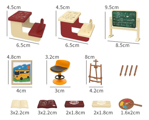 /para Juego De Aula Para Casa De Muñecas, Suministros
