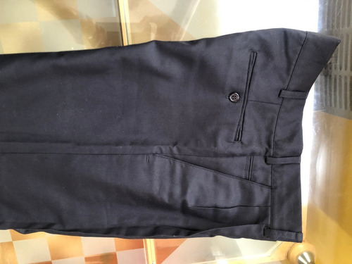 Pantalon De Vestir De Gabardina Negro Talle 40 Nuevo
