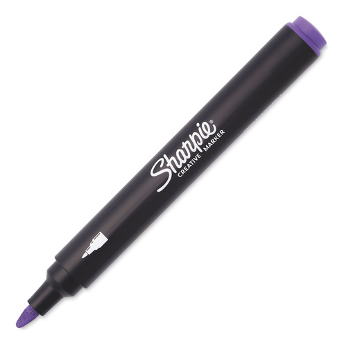 6 Marcadores Sharpie Lila De Acrílico Punta Bala
