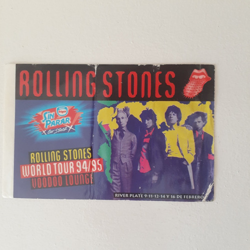 Calcomania Rolling Stones Año 1995 Woodoo Lounge Unica