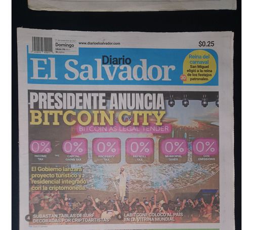 Coleção De Jornais De El Salvador | História Do Bitcoin