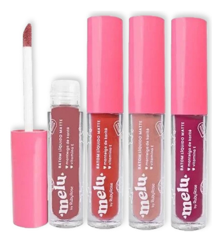 Batom Líquido Matte Melu Da Ruby Rose Cor Raspberry Cm05