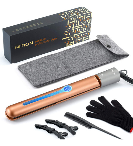 Plancha Profesional De Titanio Para Cabello- Dorado