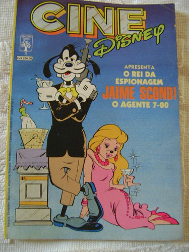Cine Disney Nº1 Setembro 88 Editora Abril Quase Banca!