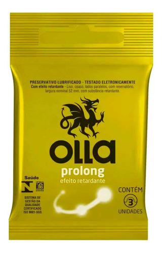 Preservativo Olla Prolong Com 3 Unidades