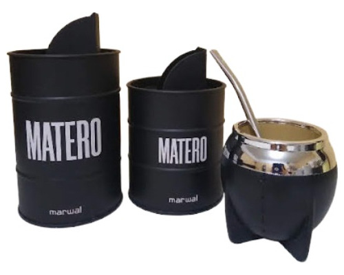 Set Latas Matero Con Mate Pampa Térmico 