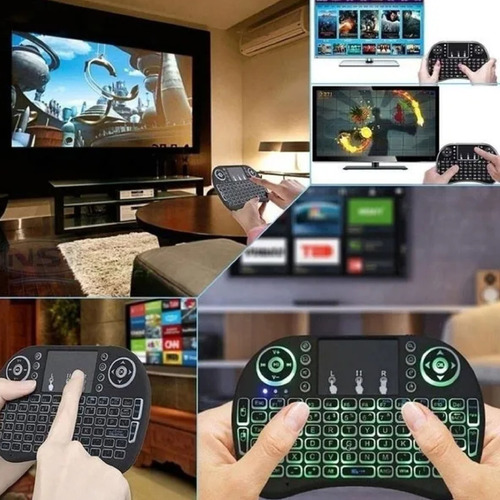 Teclado Mini Wireless Para Smart Tv Control Remoto Con Luz