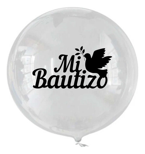 15 Calcomanias Mi Mautizo Para Globo