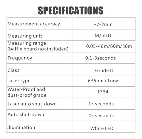 131ft Mini Digital Láser Medida De Distancia Lcd Retroilumin