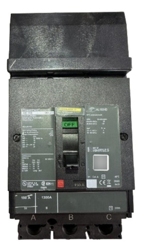 Interruptor Termomagnetico Square D Hda36150 I Line 3x150amp