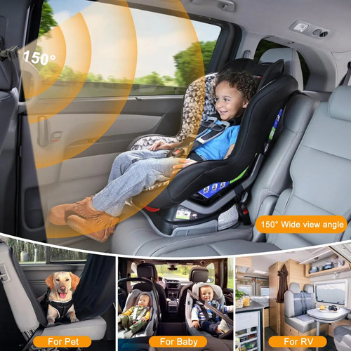 Bebé Coche Espejo, Cámara Coche Bebé Asiento Trasero Hd