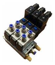 Comprar Bloco Manifold Pneumático Com 3 Válvulas 5u002F2 Vias 1u002F4 24vcc