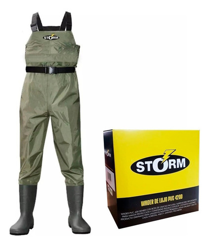 Wader Pesca Storm, Impermeable 420d, Por Tallas, Etk 