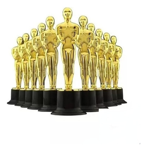 10 Oscar Estatuilla Trofeo Premio Hollywod Plástico Dorada