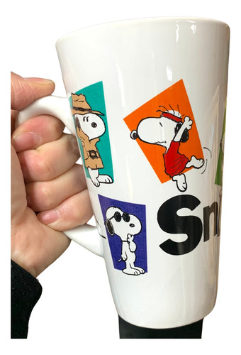 Taza De Cerámica Peanuts Snoopy De 473 Ml Nueva Blanco Snoopy