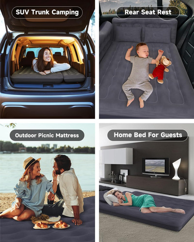 Cama De Colchón De Automóvil Inflable De Umbrauto: Colchón D