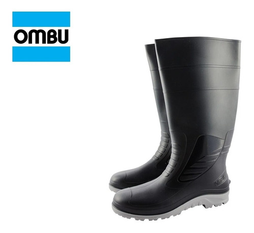 Bota Industrial Pvc Media Caña Negro Ombu 