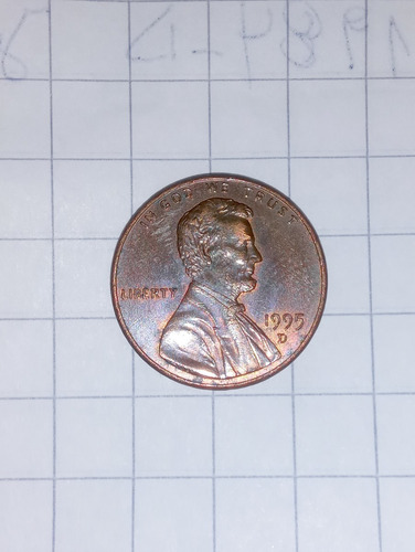 One Cent Lincoln, Año 1995-d Us$ , Moneda De 2,50 Grs.
