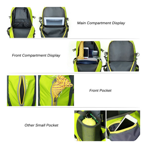 1 Mochila De Viaje Resistente Al Agua De 40 Litros, Para