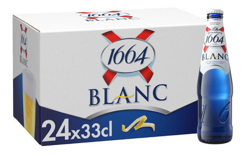 Imagen 2 de 2 de Cerveza 1664 Blanc Botellín 330cc 24 Unidades