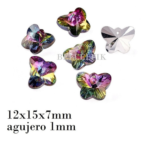 10 Cristales Cristal Para Collar Bisuteria Joyeria Insumos