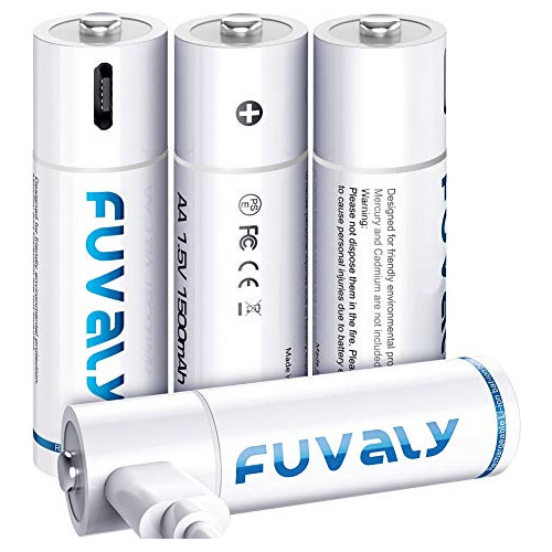 Fuvaly Usb Rechargeable Aa Batteries 1500mah High Capac...