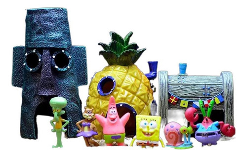Set: 11 Muñecas, Paisaje Acuático Con Pecera