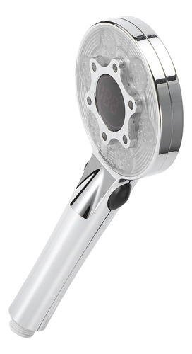 Cabeça De Chuveiro G1/2in Digital Led De 3 Cores Com Tempera