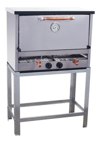 Horno Pizzero 6 Moldes Con Carlitera Acero Inoxidable