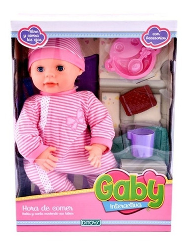 Gaby Hora De Comer Muñeca Interactiva Art 2147 Loonytoys