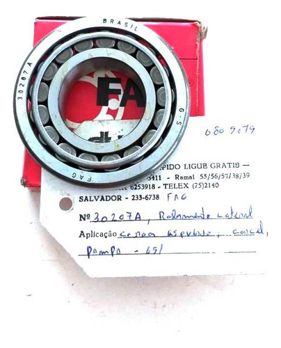 Rolamento Cônico Fag 30207a 35x72x18,25 Corcel Alfa 2300