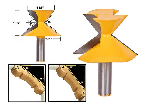 Fresa/broca Router Utilitaria Instalar Molduras Decorativas