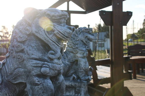 Perros Fu, Leones De Fu, Estatua Decoración De Jardín