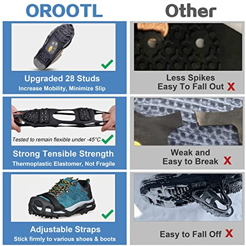 Crampones De Traccion Para Zapatos Y Botas Orootl - L