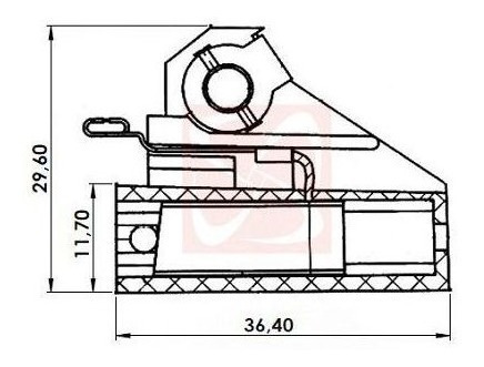 B211 Porta Escovas Alternador Arno Gm Monza Opala