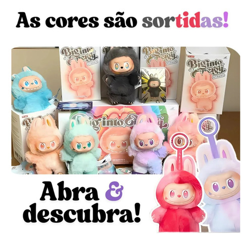 Labubu Chaveiro Pelúcia Na Caixa Colecionável Similar Pop Mr