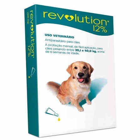 Anti Pulgas Revolution Para Cães De 20,1 Á 40 Kgs