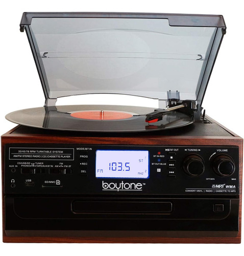 Bt-22m, Record Player Turntable, Am/fm Radio, Cassett...
