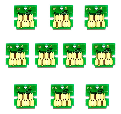 Kit 10 Chips T6716 Para Caja De Mantenimiento Epson Wf C5790