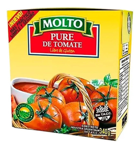 Pure De Tomates Molto 340g Libre Gluten