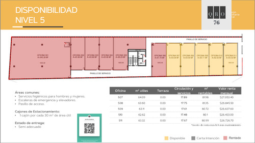 Renta Oficinas (61m2) Universidad, Av. 5 Febrero. Qro76 $28mil