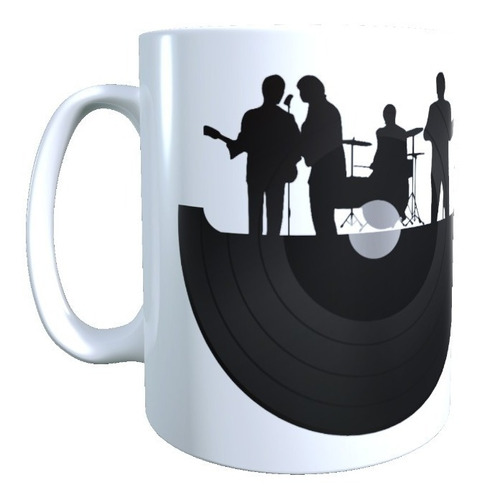 Tazón Taza Diseño The Beatles, Vinilo, 320 Cc 