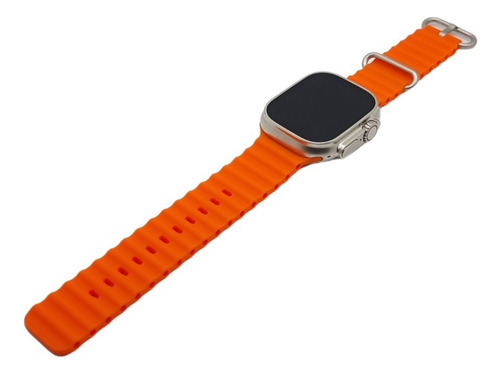 Smart Watch S8 Ultra Serie Oem 8 Compatible Con iPhone Ios Color De La Caja Aluminio Diseño De La Correa Naranja