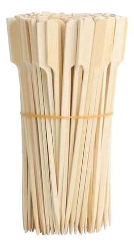 4 Set De 100 Brochetas De Madera Natural Para 4 Piezas