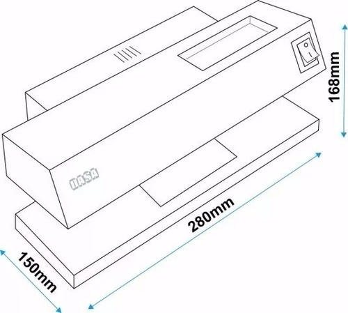 Imagen 7 de 7 de Detector De Billetes Falsos Dasa 3 En 1 Uv - Mg - Lupa - Luz