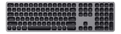 Teclado bluetooth Satechi Metallic Series ST-AMBKS QWERTY inglés US color gris espacial